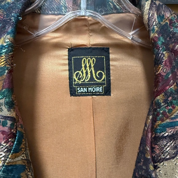 Vintage San Moiré Tapestry Blazer Size 12 USA - Picture 2 of 4